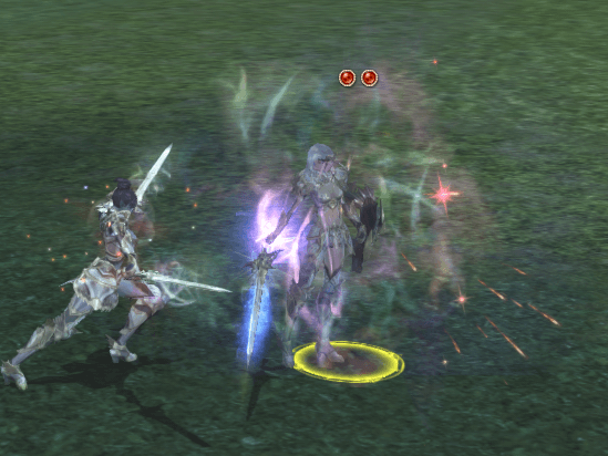 敵にデバフを付与しながら戦う