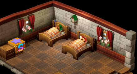 ローズタウンの宿屋で休むと隣で寝ている