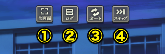 イベント画面のメニュー