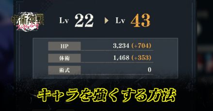 キャラの強化要素