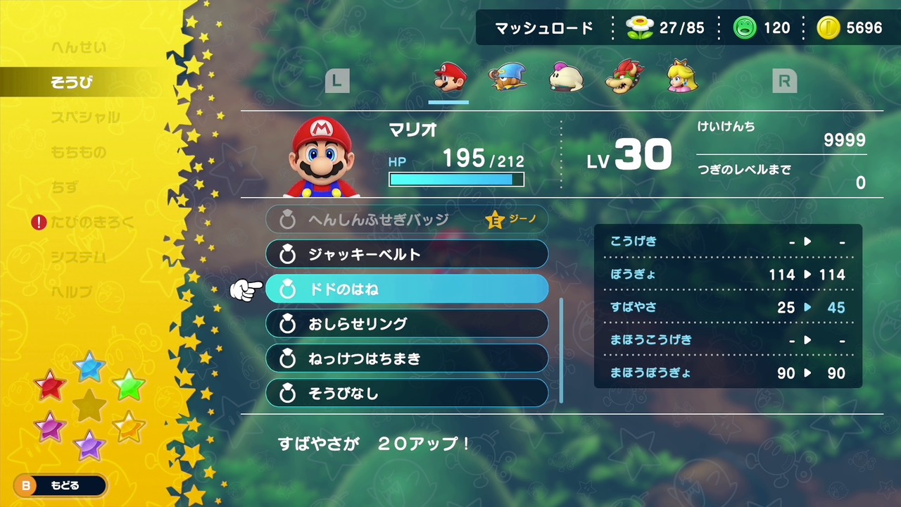 装飾品で素早さを上げる