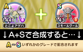 組み合わせるランクによって生まれるランクが変わる