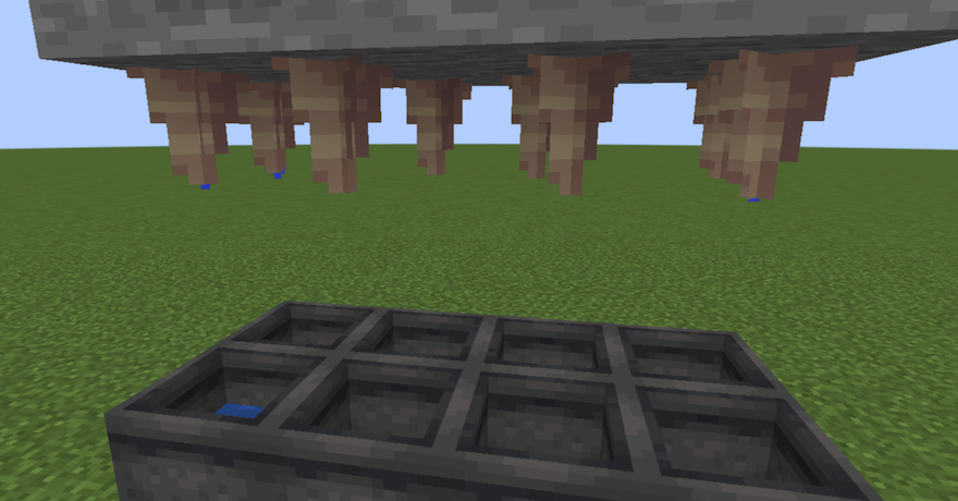 鍾乳石は下に液体を伝える