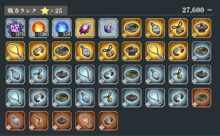 天神戦力最高ランク時の報酬