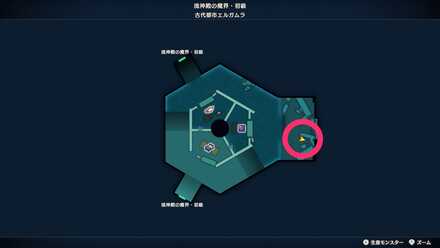 「古代都市エルガムラ」宿屋にあるツボのちいさなメダルの場所マップ