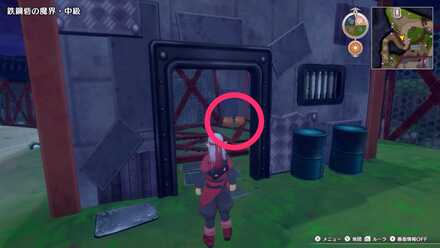 ロザリーヒルの塔の南にあるツボのちいさなメダルの場所