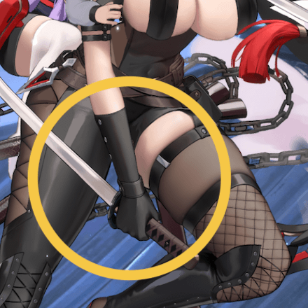 少女廻戦の使い古した籠手のタップする場所