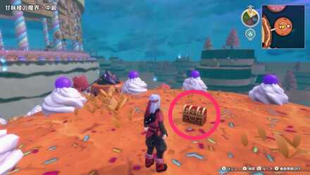 東の小エリアの宝箱（秋限定）のちいさなメダルの場所