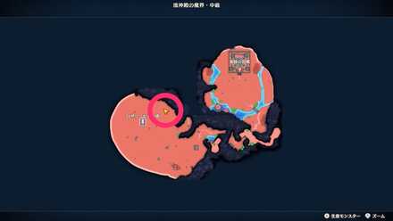 ロザリーヒルの塔北東のツボのちいさなメダルの場所マップ