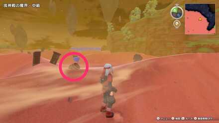 ロザリーヒルの塔北東のツボのちいさなメダルの場所