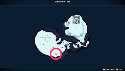 レメトの小屋南西にあるツボ（春冬限定）のちいさなメダルの場所マップ