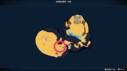 レメトの小屋北西にあるツボのちいさなメダルの場所マップ