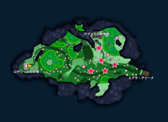 おばけキノコの出現場所画像