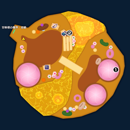 はちみつ滝の麓の村ハニビルマップ