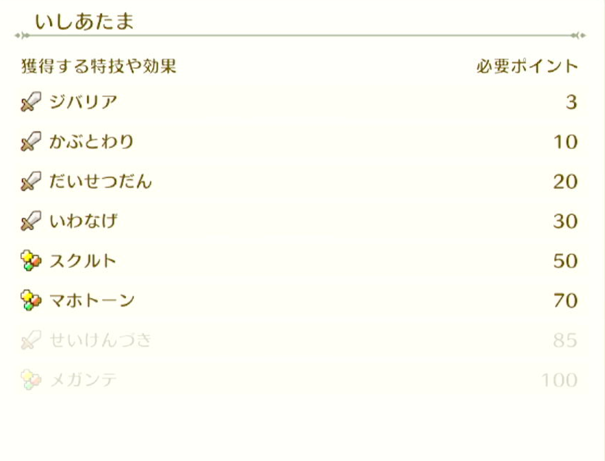 マホトーンスキル