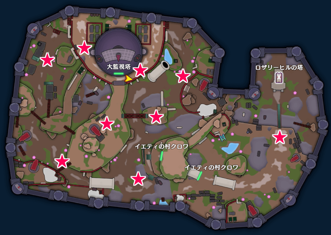 からくりエッグの出現場所画像