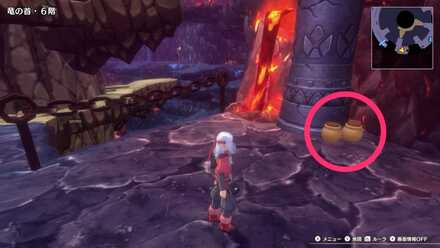 6階にあるツボのちいさなメダルの場所