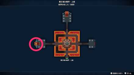 結界のほこら北西の西側の宝箱のちいさなメダルの場所マップ