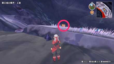 北東の水辺近くの宝箱（冬限定）のちいさなメダルの場所