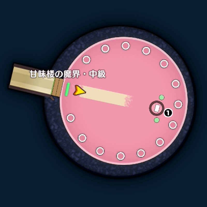 【甘味楼の魔界】中級／アイスの迷宮のマップ