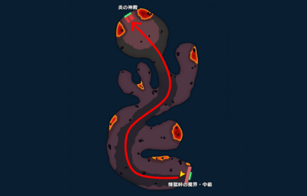 煉獄峠の魔界中級の攻略チャート