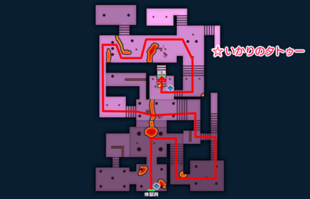 炎の神殿の攻略チャート
