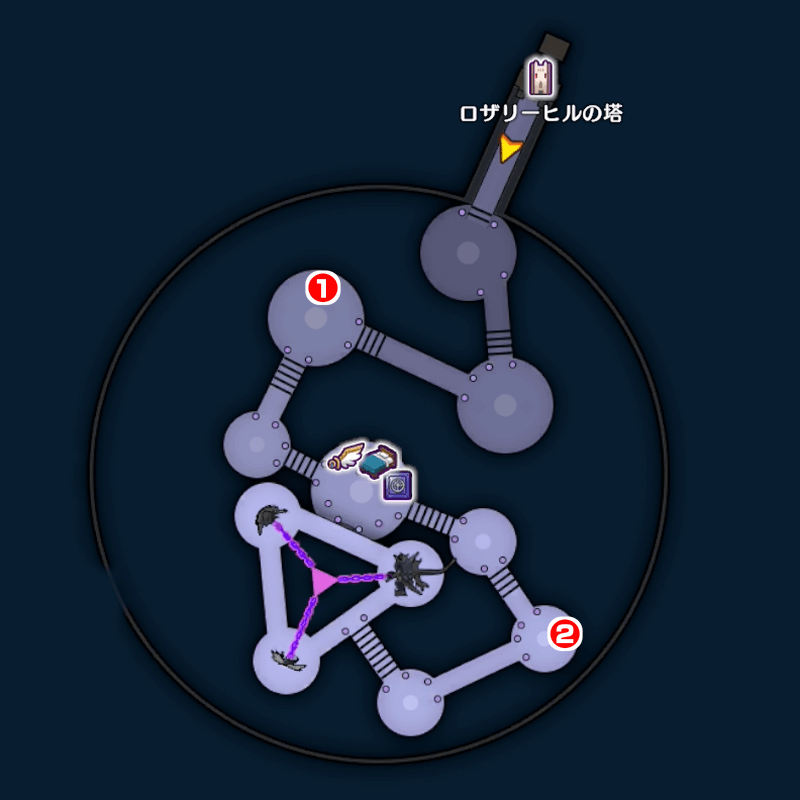 災厄の魔宮・中層のマップ
