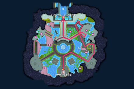 流神殿の魔界上級のマップ