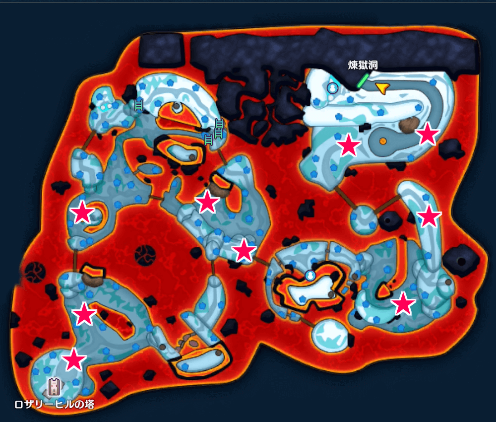 きめんどうしの出現場所画像