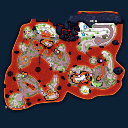 ウイングタイガーの出現場所マップ