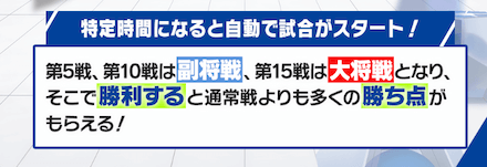 試合は時間になると自動で行われる