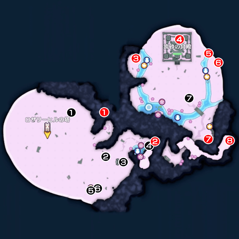 【流神殿の魔界】中級のマップ