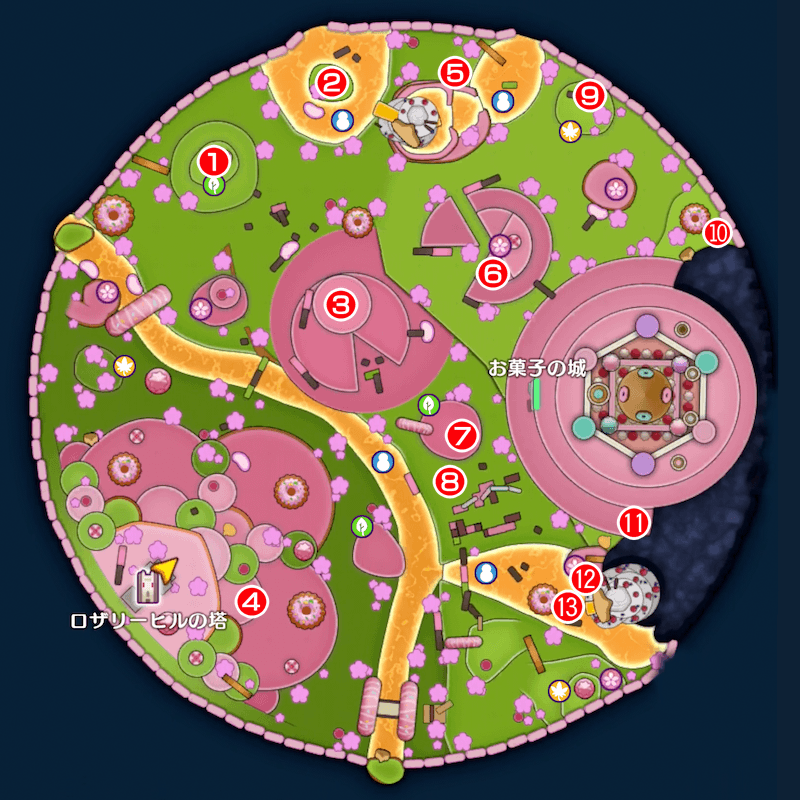 【甘味楼の魔界】上級のマップ