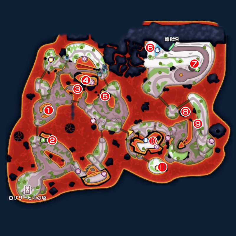 【煉獄峠の魔界】中級のマップ