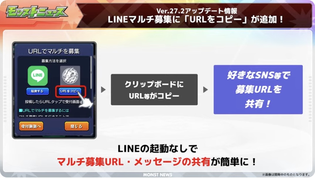 URLをコピーが登場