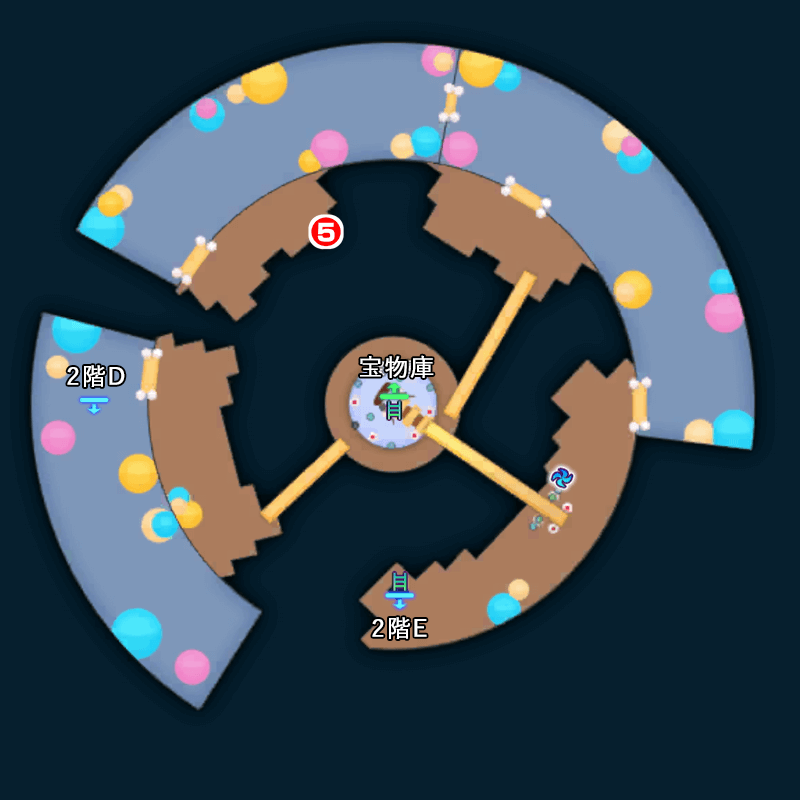 【甘味楼の魔界】中級／アイスの迷宮のマップ