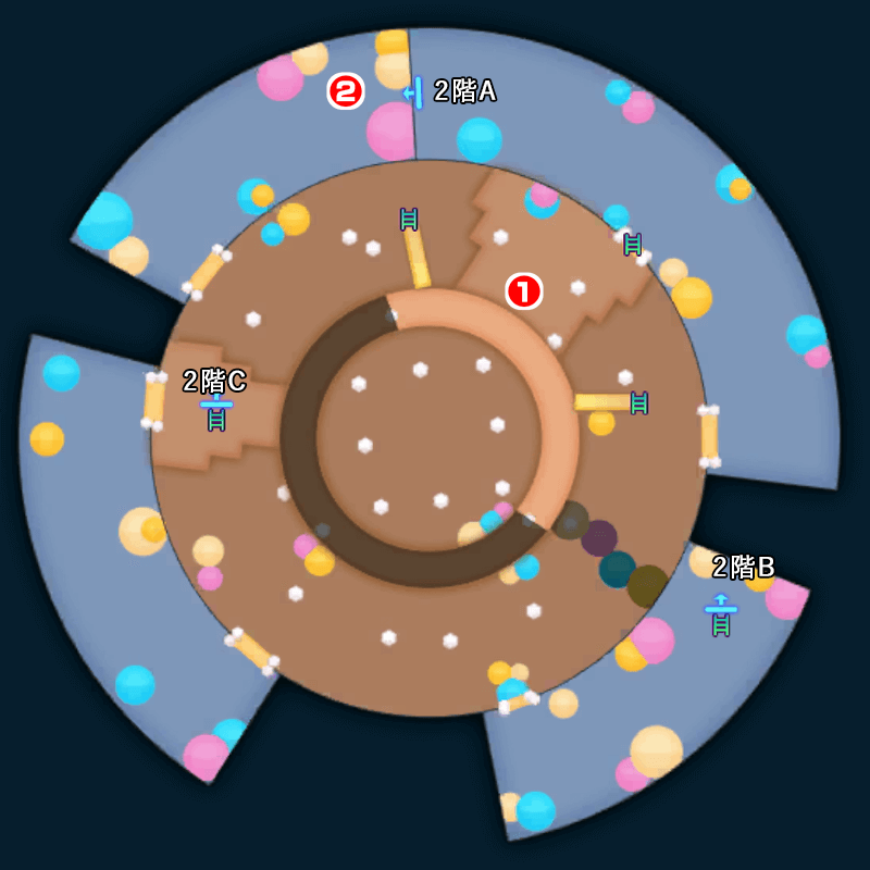 【甘味楼の魔界】中級／アイスの迷宮のマップ