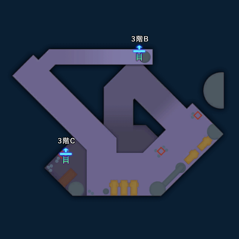 【鉄鋼砦の魔界】初級／大監視塔のマップ