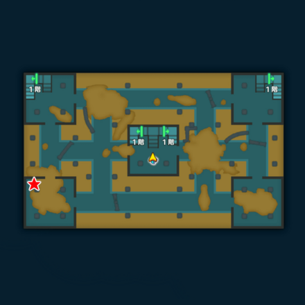 【流神殿の魔界】中級／流砂の宮殿の宝箱マップ