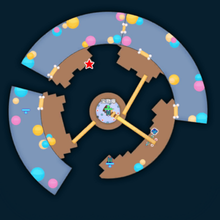 【甘味楼の魔界】中級／アイスの迷宮の宝箱マップ