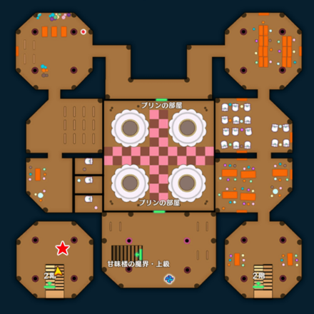 【甘味楼の魔界】上級／お菓子の城の宝箱マップ