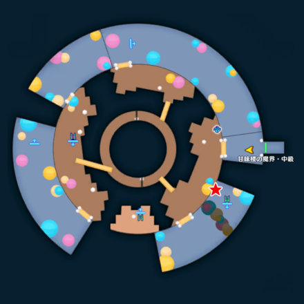 【甘味楼の魔界】中級／アイスの迷宮の宝箱マップ