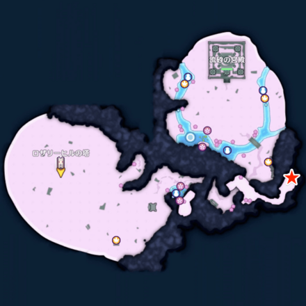 【流神殿の魔界】中級の宝箱マップ