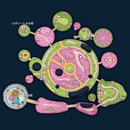 【甘味楼の魔界】中級の宝箱マップ