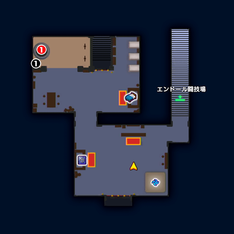 【人間界】エンドール闘技場のマップ