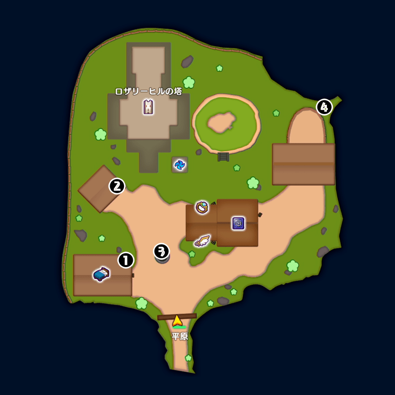 【人間界】ロザリーヒルのマップ