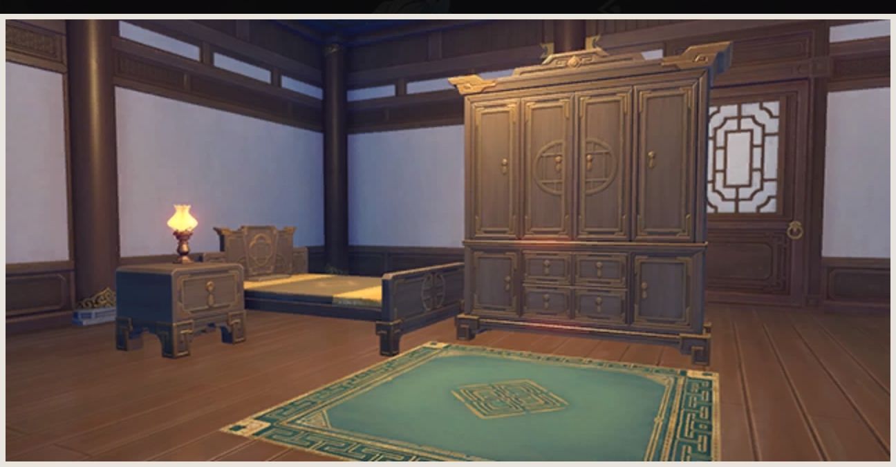 簡素な璃月の寝室