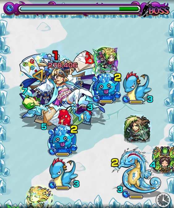 コノハナサクヤヒメXのボス第1ステージ