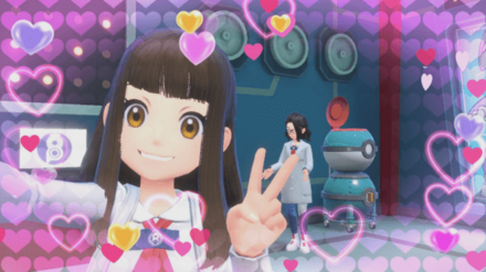 ぽわぽわハートのフレーム