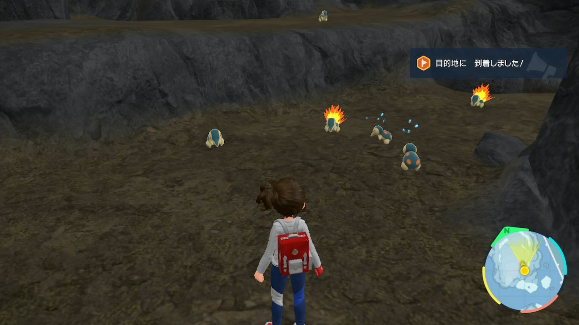 ヒノアラシの出現シーン